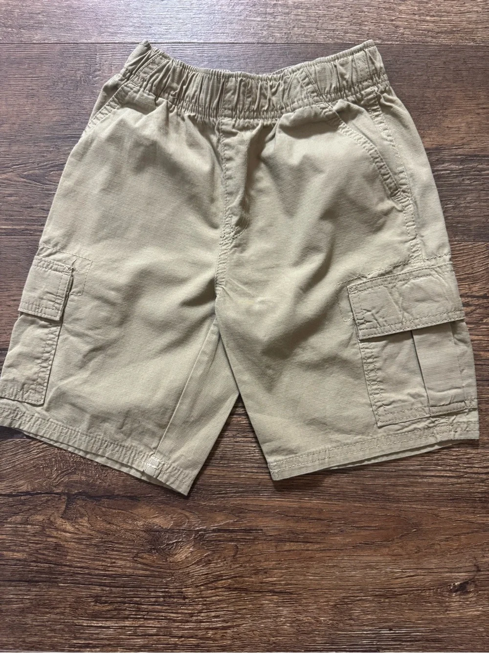 The Children’s Place Boys Cargo Shorts Trio - Navy, Khaki, Tan.